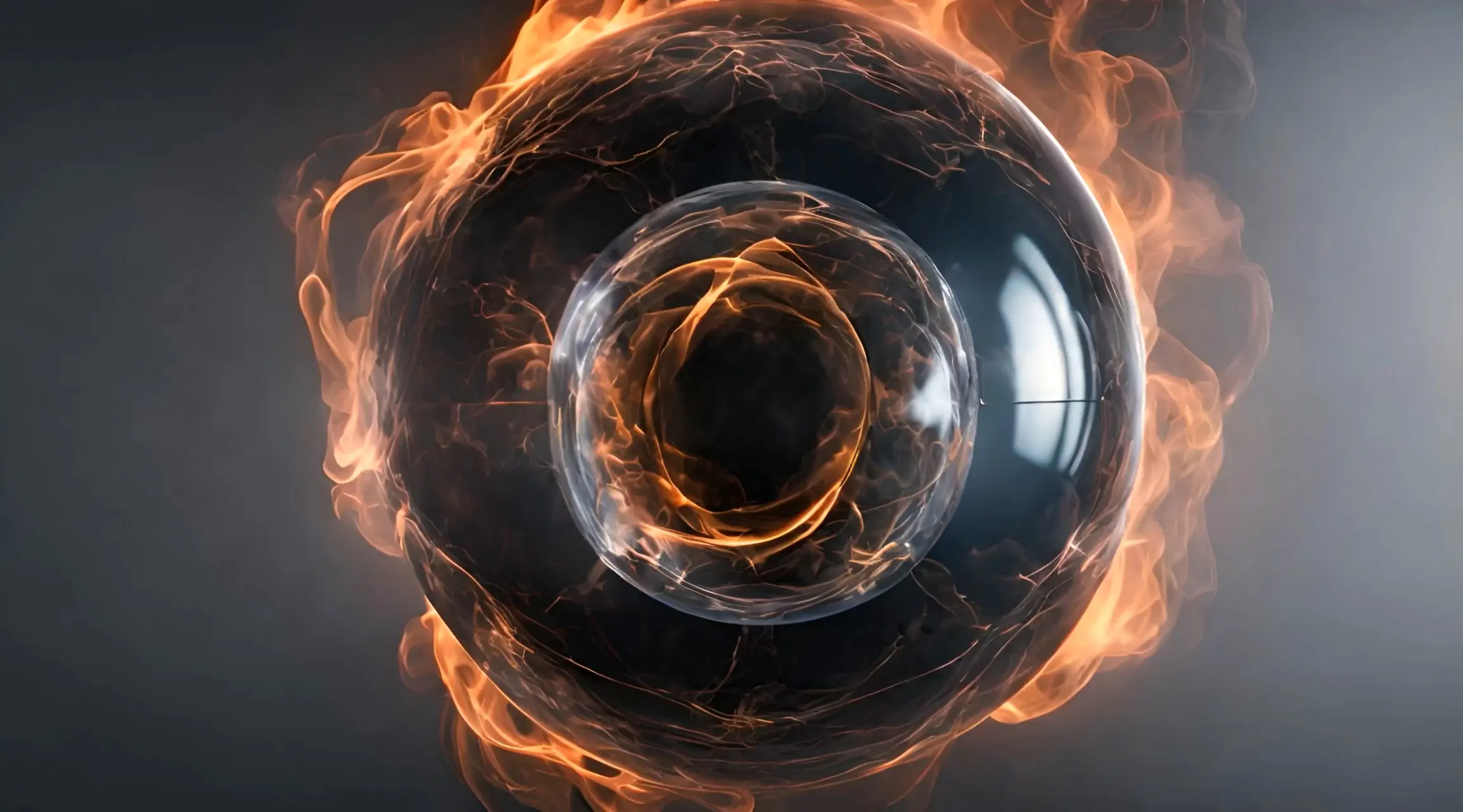 Blaze Orbit Fiery Globe Cinematic Backdrop Clip